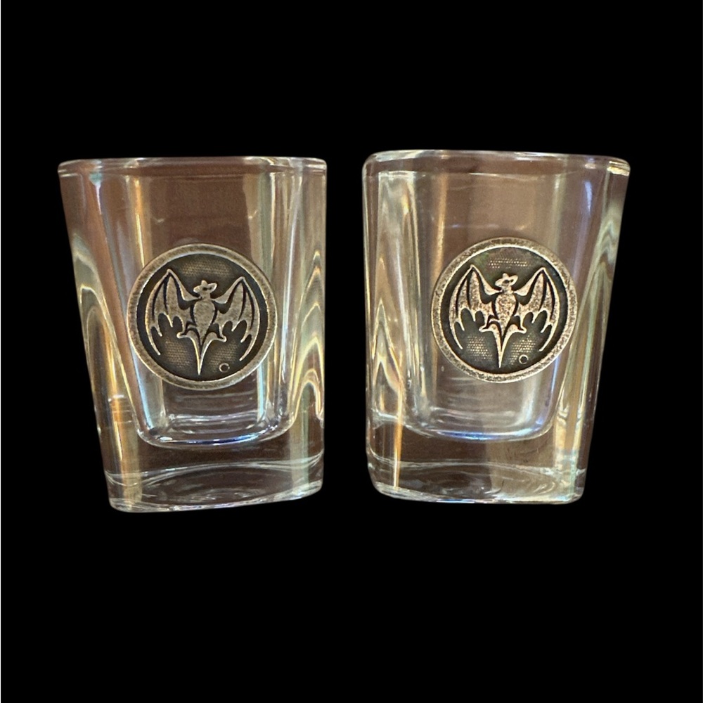 Pewter Bat Emblem Shot Glass Set